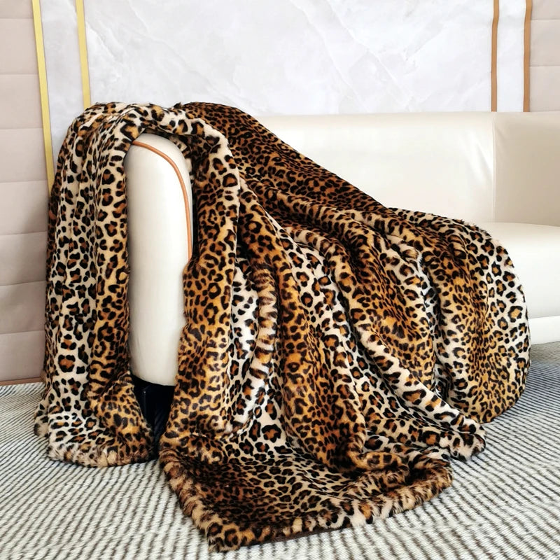 Plaid ZAYA – Fausse Fourrure Motif Léopard