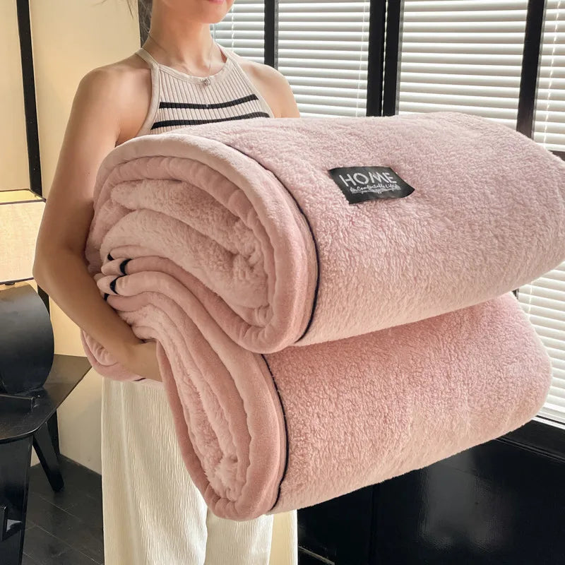 Plaid ELLA Rose – Polaire Douce et Moelleuse Unie