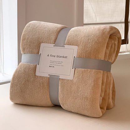 Plaid SÉLIA Cannelle – Flanelle Douce et Légère