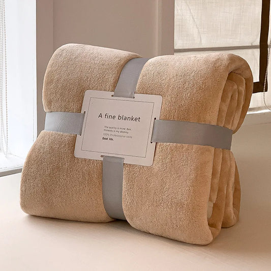 Plaid SÉLIA Cannelle – Flanelle Douce et Légère