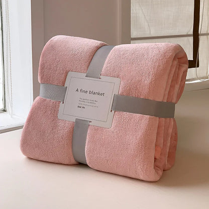 Plaid SÉLIA Rose – Flanelle Douce et Légère