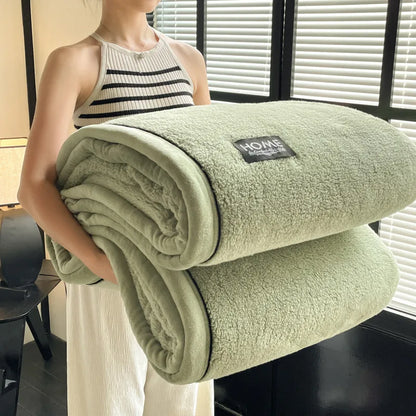 Plaid ELLA Vert – Polaire Douce et Moelleuse Unie
