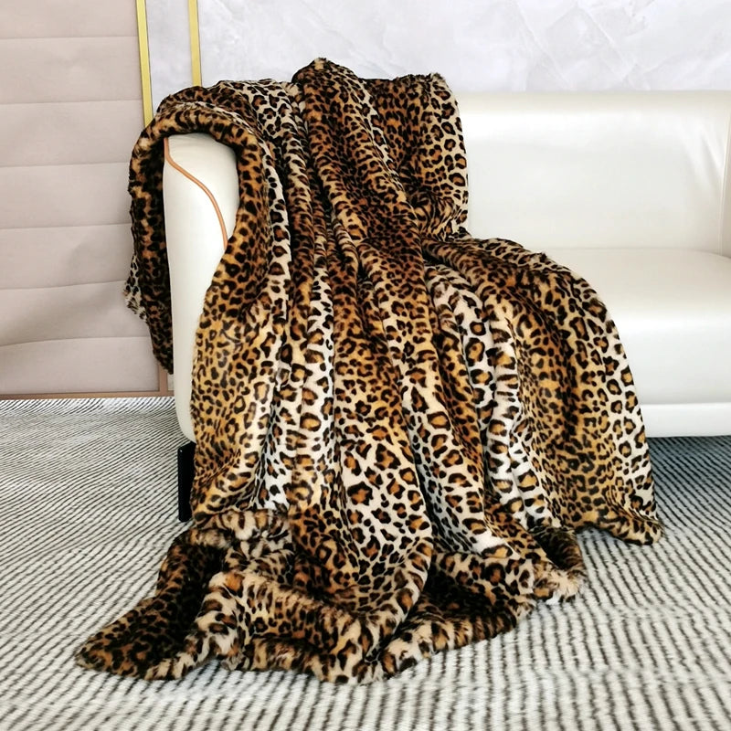 Plaid ZAYA – Fausse Fourrure Motif Léopard