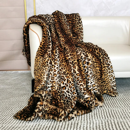 Plaid ZAYA – Fausse Fourrure Motif Léopard