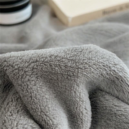 Plaid LOU Gris – Velours Doux et Chaud Uni