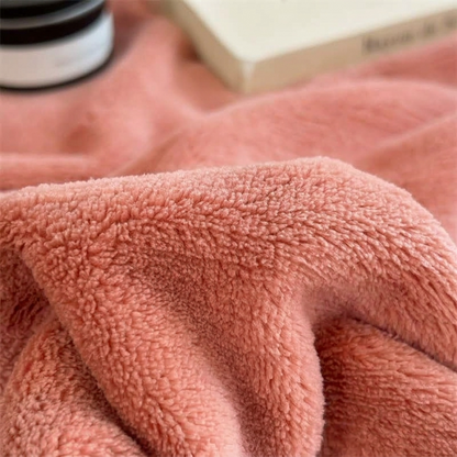Plaid LOU Corail – Velours Doux et Chaud Uni