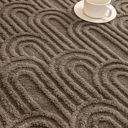 Plaid MILO Marron – Polaire Douce à Motif Jacquard en Relief