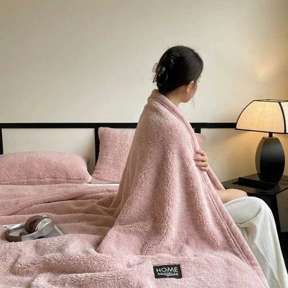 Plaid ELLA Rose – Polaire Douce et Moelleuse Unie