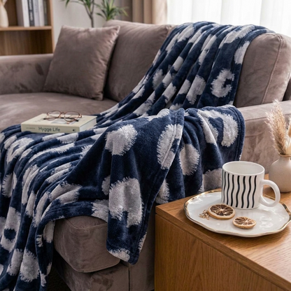 Plaid SÉLIA Orage – Flanelle Douce et Légère