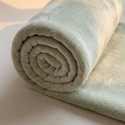 Plaid SÉLIA Vert de gris – Flanelle Douce et Légère