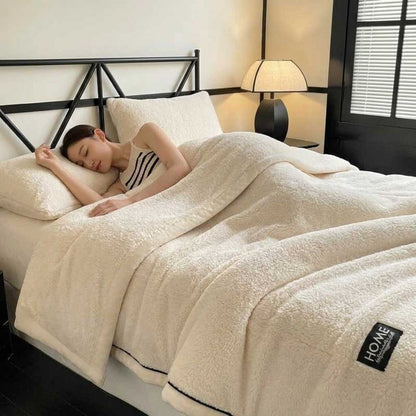 Plaid ELLA Crème – Polaire Douce et Moelleuse Unie