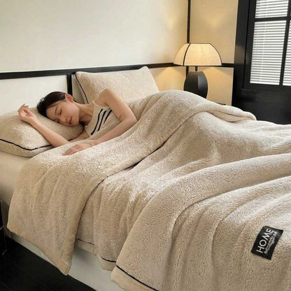 Plaid ELLA Beige – Polaire Douce et Moelleuse Unie