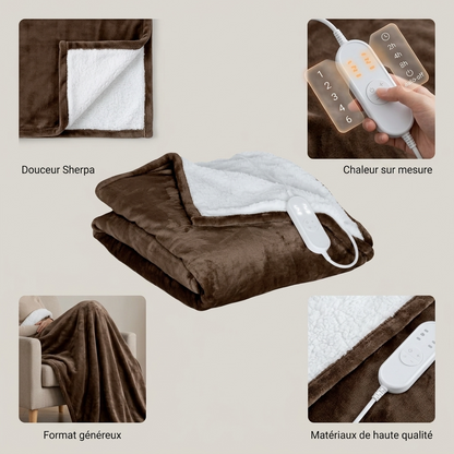 Plaid Chauffant NORDEN Marron – Température Réglable