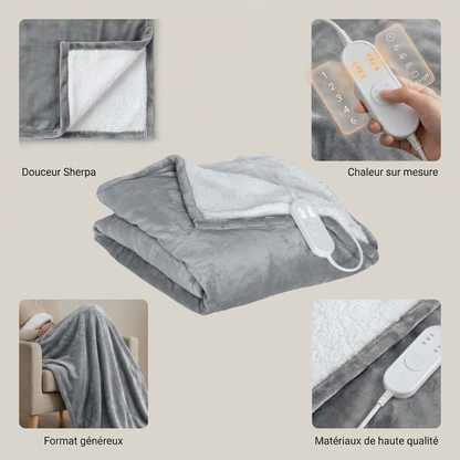 Plaid Chauffant NORDEN Gris – Température Réglable