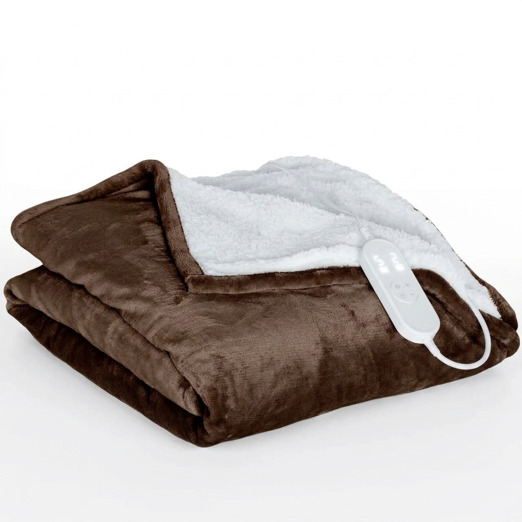 Plaid Chauffant NORDEN Marron – Température Réglable