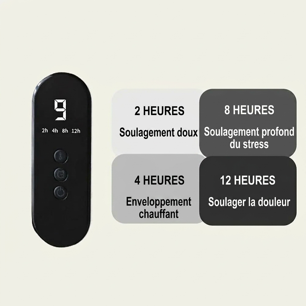 Plaid Chauffant KAÏRO Noir – 9 Niveaux de Chaleur